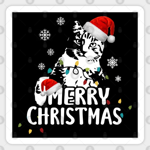 Cute Cat Santa Claus Merry Christmas Sticker by dnlribeiro88